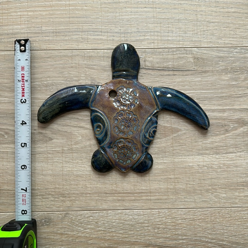 Handmade pottery turtle.